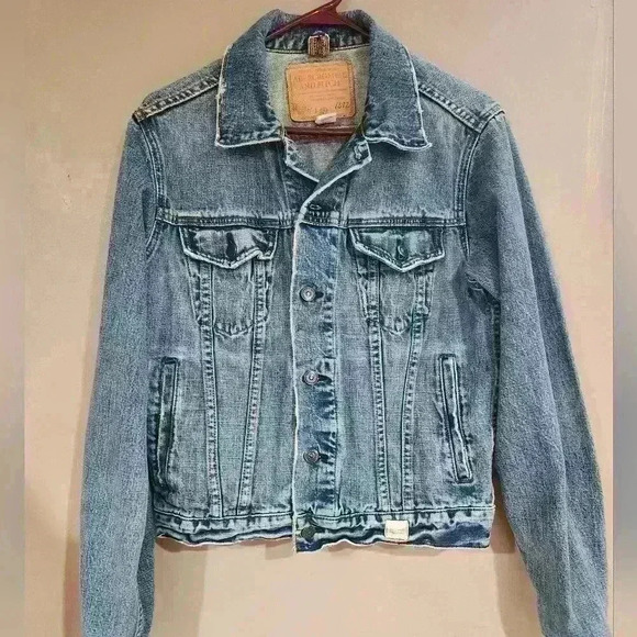 Abercrombie & Fitch Jackets & Blazers - Vintage Abercombie & Fitch denim jacket size S blue